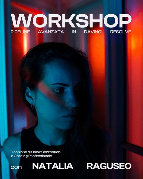 Locandina del workshop di Natalia Raguseo all’Accademia di Belle Arti di Bari